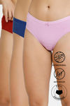 Zivame Anti-Microbial Low Rise Full Coverage Hipster Panty (Pack of 3) - Multicolor — thumbnail 1
